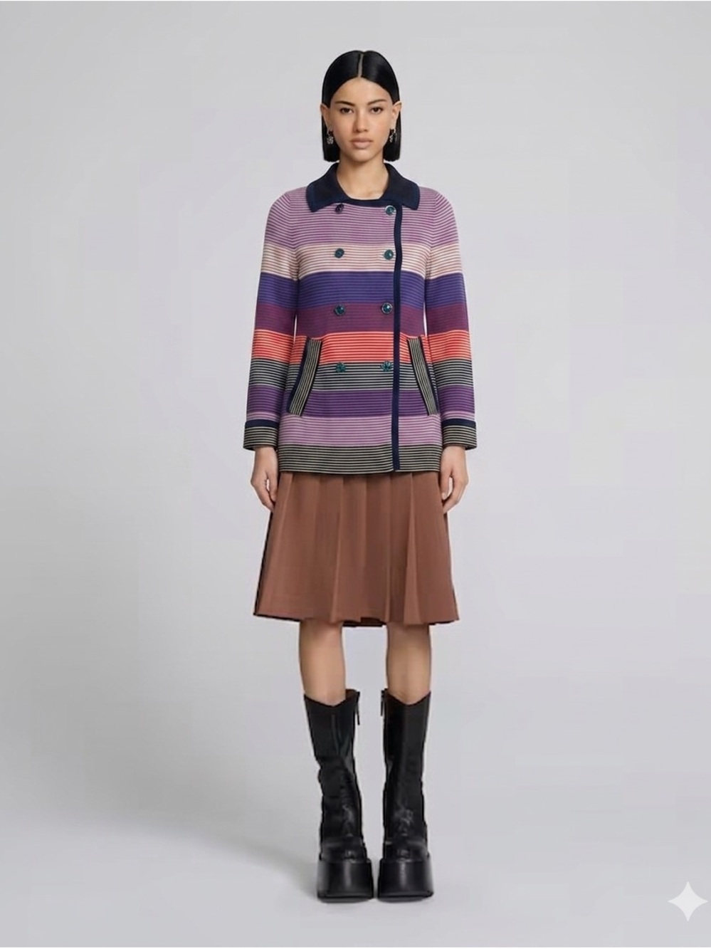 Marc by Marc Jacobs Striped Knit Jacket Blazer XS